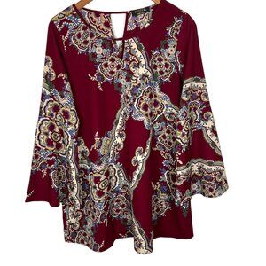 Renee C. Dress Medium Mini Kimono Sleeve Oversized Flowy Artsy Indie Boho Party